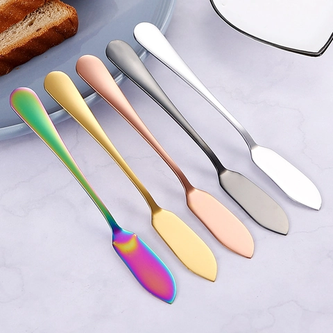 410 Stainless Steel Butter Knife Spreader Thickened Mirror Polished Jam Cream Dessert Spatula Modern Tableware