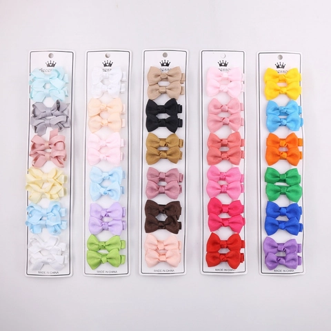 Bow Hair Clips Grosgrain Ribbon Alligator Clips Colorful Hairpins For Babies Toddlers Girls Cute Boutique Accessories