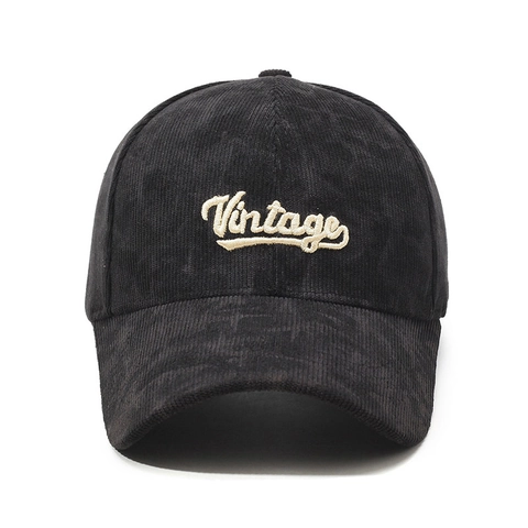 Cappello Da Baseball In Velluto A Coste Vintage Per Uomo Donna Con Ricamo Di Lettere Fibbia In Metallo Regolabile Retro