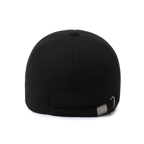 Cappello Da Baseball Invernale Da Uomo In Misto Lana Foderato In Pile Caldo Protezione Orecchie Regolabile Sport Per Anziani