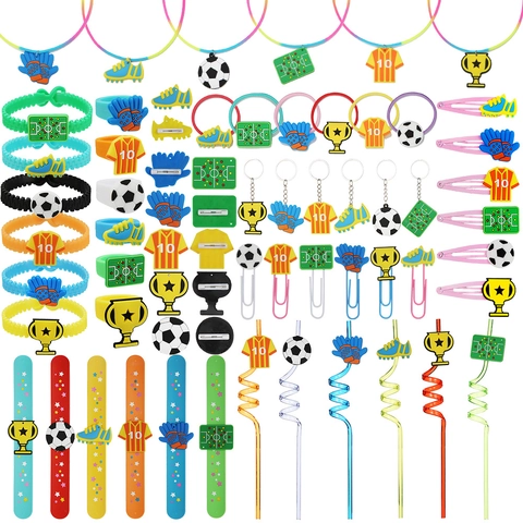 Porte-clés Football Coupe du Monde en PVC Souple Chaussure de Foot Trophée Maillot Gant Terrain Forme Sport Fête Pendentif Sac Cadeau
