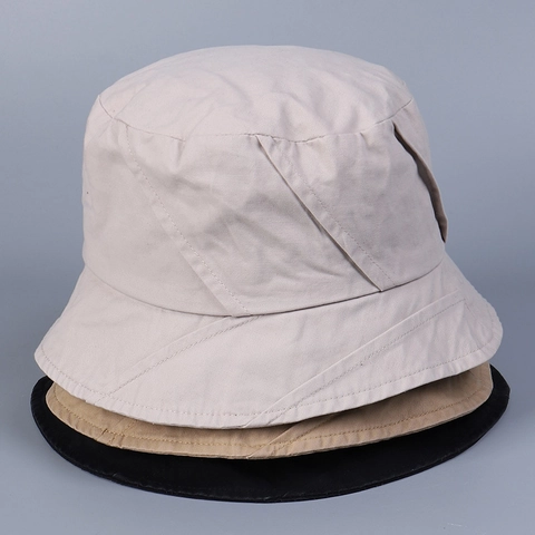 Fischerhut Aus Gewaschener Baumwolle Faltbar Verstellbar Breitkrempig Sonnenschutz Lässig Minimalistisch Für Damen