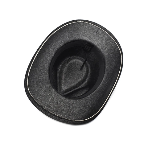 Westerse Cowboyhoed Glinsterende Glitter Pailletten Afwerking Katoen Polyester Mix Brede Rand Party Performance Hoofddeksels