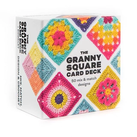 Häkeln Granny Square Kartendeck DIY Strickmuster Karten Mehrere Designs Mit Booklet Anleitung Papier Hobby Handwerk Werkzeug