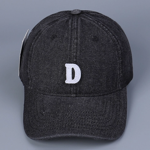Cappellino Da Baseball In Denim Lavato Ricamo Lettera D Regolabile Vintage Casual Cappello Da Sole Per Uomo Donna Esterno