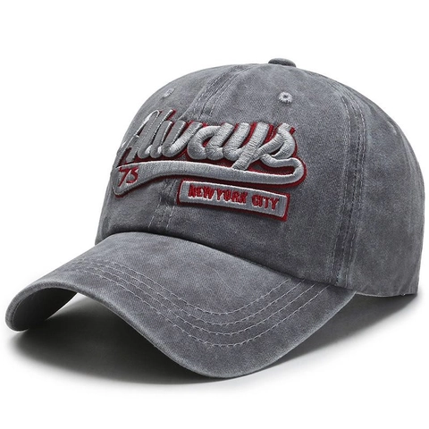 Cappellino Da Baseball In Cotone Lavato Vintage Retro Ricamato Always New York City Parasole Cappello Regolabile Unisex