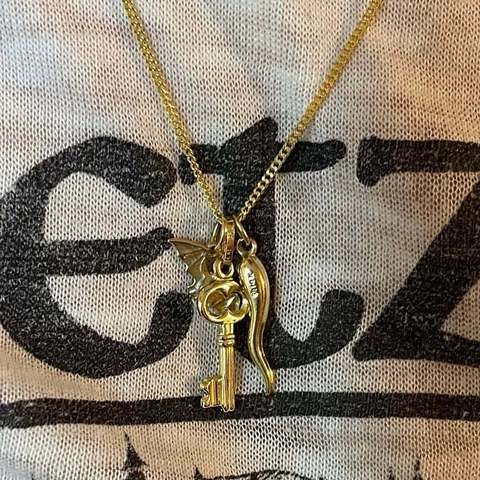 Roestvrijstalen Ketting Sterrengezicht Hart Vlinder Sleutel Chili Hanger 18K Verguld Mode-Sieraden Voor Vrouwen