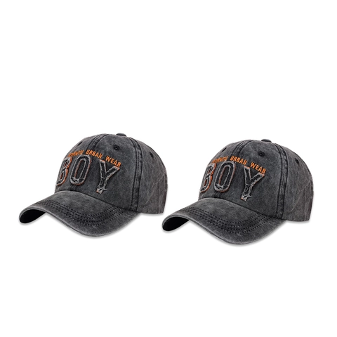 Cappellino Da Baseball In Cotone Lavato Retrò Ricamo Lettera Boy Regolabile Cappello Streetwear Uomini Donne Parasole