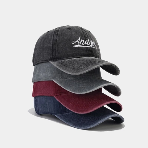 Casquette De Baseball En Coton Lavé Vintage Rétro Broderie De Lettres Chapeau De Soleil Ajustable Unisexe