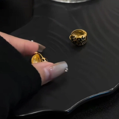 Orecchini A Cerchio Leopardo Vintage Geometrico Rame Metallo Con Perno In Argento Gioielli Di Moda Per Donna