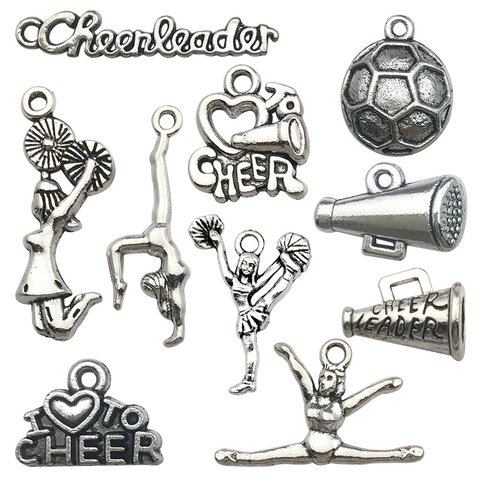 Sport Themen Charms Antik Silber Zinklegierung Anhänger Für DIY Schmuckherstellung Halskette Armband Schlüsselanhänger