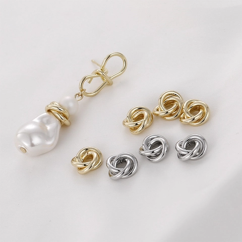 Cuentas Espaciadoras Con Nudo Retorcido Anillo De Cobre Chapado En Oro De 14k Para Creación De Joyas Pendientes Collares