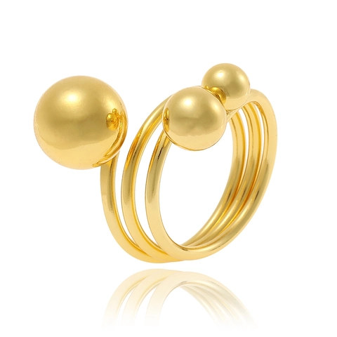 Minimalistischer Geometrischer Kupferring Für Damen 18K Vergoldet Verstellbarer Fingerring Mode Pendler Schmuck Geschenk