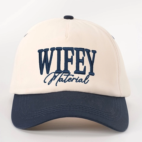 WIFEY Material Borduurwerk Honkbalpet Kleurblok Vintage Verstelbaar Polyester Zonnescherm Hoed Voor Dames