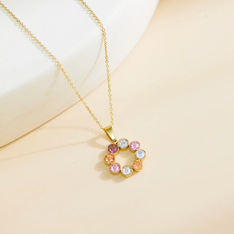 Collier Pendentif Cœur Boussole Étoile Vintage Acier Inoxydable Zircon Künstliche Perle Bijoux Géométriques Pour Femmes Style Français Élégant