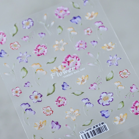Αυτοκόλλητα Nail Art Αυτοκόλλητα Εξαιρετικά Λεπτά Φλοράλ Σχέδια Λουλούδια Πεταλούδα 3D Εφέ Διακόσμηση Αξεσουάρ Μανικιούρ