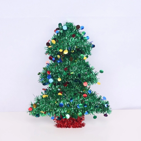 Ornamenti Natalizi In Tinsel E Paillettes Da Appendere Decorazione Babbo Natale Albero Fiocco Di Neve Cappello Calza Festa