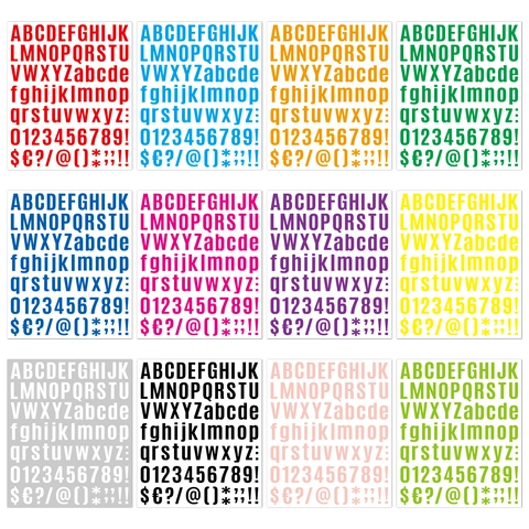 Adesivi Lettere Numeri Vinile Colorato Autoadesivo Per DIY Scrapbooking Artigianato Cassetta Lettere Decorazione