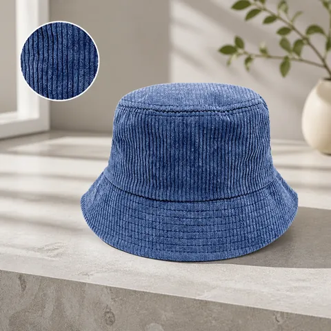 Chapeau Bob en Velours Côtelé Vintage pour Hommes Femmes Hiver Chaud Couleur Unie Souple Pliable Chapeau de Pêcheur Décontracté de Soleil