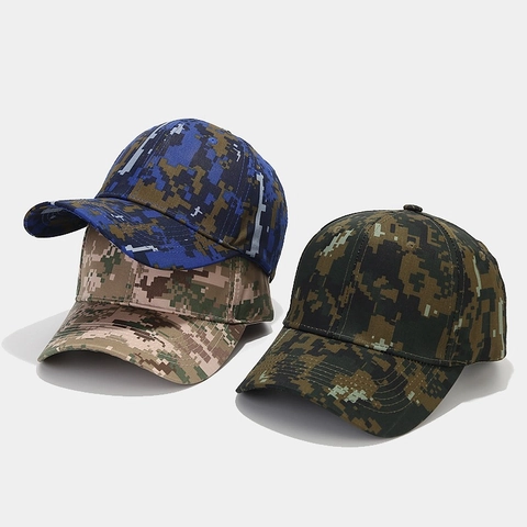 Cappello Da Baseball Camuffamento Digitale Cotone Traspirante Tattico Esterno Protezione Solare Berretto Regolabile Uomo Donna