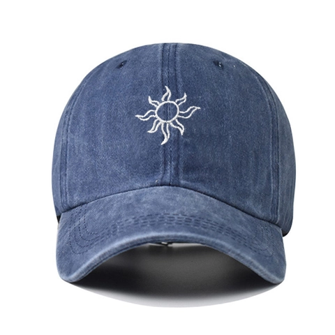 Cappello Da Baseball In Cotone Lavato Ricamo Sole Distressed Vintage Cappello Da Sole Regolabile Per Uomini Donne Protezione All'Aperto