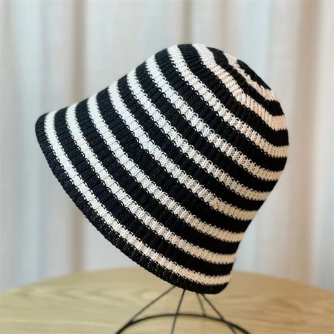 Women Crochet Bucket Hat Knit Hollow Mesh Breathable Sun Protection Summer Beach Foldable Fisherman Hat Japanese Style