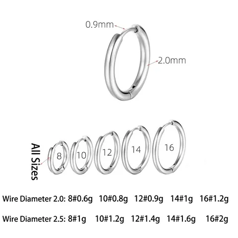 Minimalistische Creolen Poliert Edelstahl Geometrisch Unisex Punk Stil Schmuck Zubehör