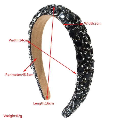 Cerchietto Imbottito Barocco Con Strass In Cristallo Lusso Scintillante Cerchio Per Capelli Per Donna Festa Matrimonio Banchetto