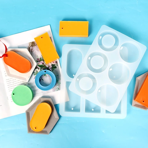 Silicone Soap Mold Square Ring Oval Shapes DIY Handmade Craft Resin Casting Tool For Aromatherapy Wax