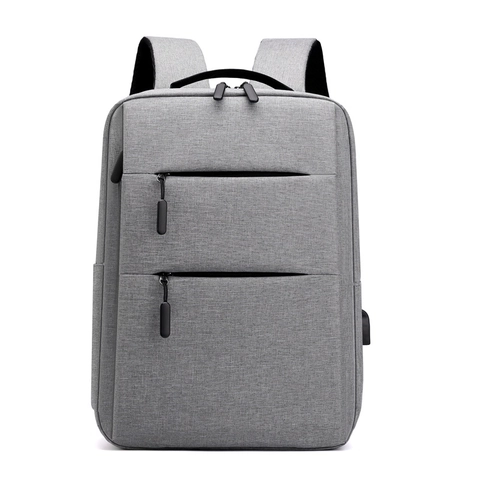 Mochila Casual de Negocios para Portátil Impermeable Nylon Viaje Escuela Bolsa USB Puerto de Carga Para Hombres Y Mujeres