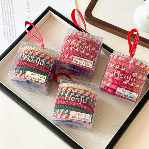 Elastici Per Capelli Intrecciati Di Natale Accessori Per Capelli Festivi Colorati Fermacoda Per Donne