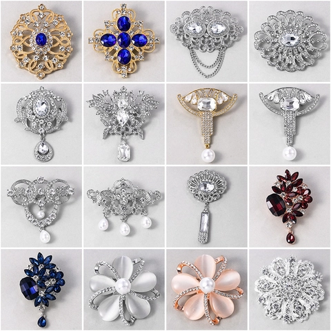 Spilla Vintage In Lega E Strass Elegante Fiore Stella Ala Forme Spilla Da Risvolto Per Donna Accessorio Gioielli