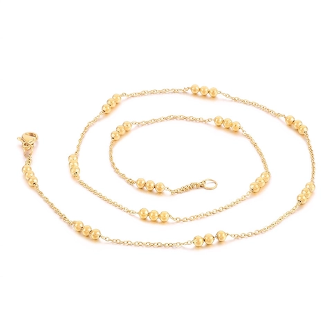Collana E Bracciale In Acciaio Inossidabile Gioielli Minimalisti Con Piccole Perle Tonde Catena Per Donne Elegante