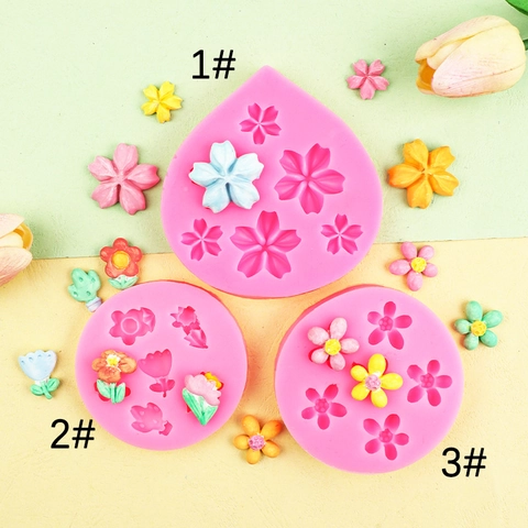 Moule En Silicone Fleur Marguerite Cerisier Pour Décoration Gâteau Fondant Chocolat Résine Argile Bricolage Pâtisserie