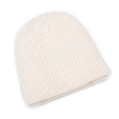 Gorro de Punto Unisex Invierno Cálido Acrílico Elástico Forro Polar Color Sólido Logo Bordado Streetwear