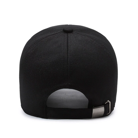 Gorra De Béisbol Clásica Para Hombre Tela De Sarga Hebilla De Metal Ajustable Deporte Moda Protección Solar Sombrero