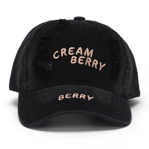 Casquette De Baseball En Coton Délavé Rétro Trou Cassé Broderie Lettre Ajustable Chapeau Streetwear Unisexe