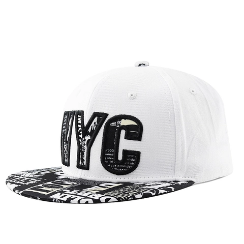 Cappello Da Baseball Snapback Ricamo NYC Cotone Visiera Stampa Graffiti Regolabile Hip Hop Streetwear Uomo Donna
