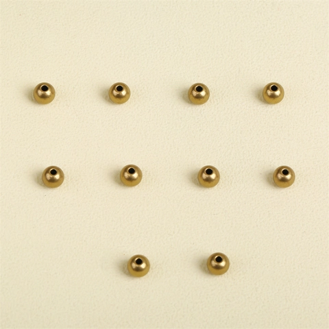 Round Spacer Beads Copper Vintage Brass Ancient Bronze Color Loose Beads For DIY Bracelet Necklace Jewelry Making