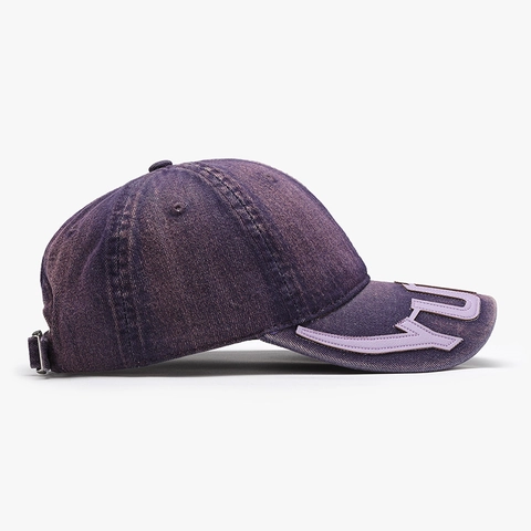 Casquette De Baseball En Coton Lavé Denim Avec Broderie De Lettres Ajustable Vintage Streetwear Unisexe Chapeau Soleil
