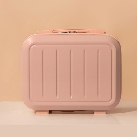 Mini Valigia Beauty Case ABS Guscio Rigido Impermeabile Borsa Da Viaggio Portatile A Righe Organizzatore Per Trucco