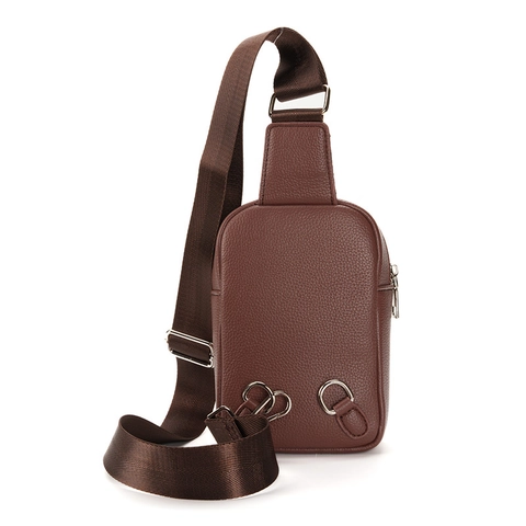 Herren Brusttasche Retro Lychee Muster PU Leder Wasserdichte Sling Crossbody Schultertasche Für Freizeit Outdoor