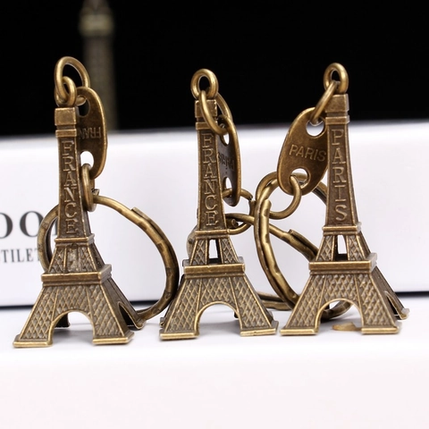Eiffelturm Schlüsselanhänger Paris Souvenir Zinklegierung Retro Architektur Anhänger Schlüsselring Reise Geschenk