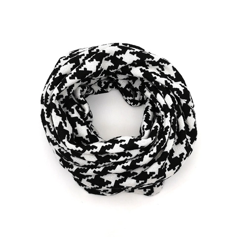Houndstooth Slouchy Beanie Mütze Warme Polyester Pullover Turban Für Outdoor Radfahren Wintersport Unisex