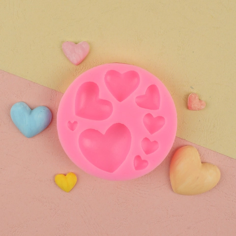 Silikonform Herzform Mehrere Größen Rund Für DIY Backen Fondant Schokolade Tortendekoration