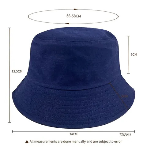 Bob en Coton Uni pour Hommes Femmes Protection Solaire Extérieure Pliable Chapeau de Pêcheur Été Décontracté Soleil