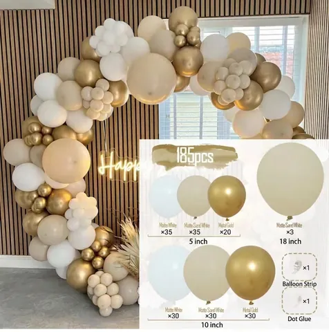 Latex Foil Balloon Arch Garland Party Decoration Birthday Wedding Baby Shower Metallic Confetti