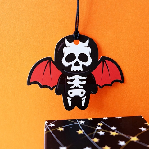 Halloween Gift Tags Paper Cartoon Biscuit Style Pumpkin Ghost Bat Skull Hanging Decorations Holiday Party Favor