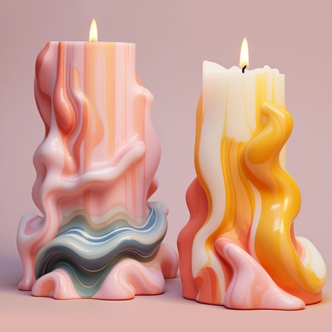 Silicone Candle Molds Spiral Wave Cylinder Irregular Geometric Handmade Aromatherapy Soap Plaster Resin DIY Crafting Tools