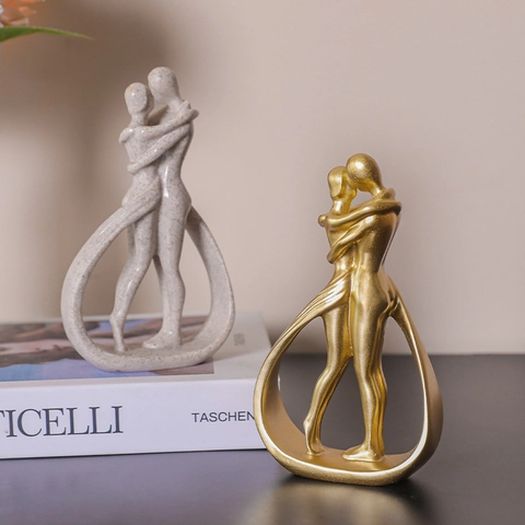 Statues De Penseur Abstrait Sculpture De Couple En Résine Décor De Bureau Maison Moderne Minimaliste Figurines